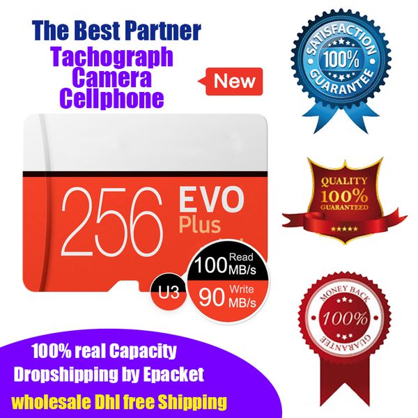 

100% реальная емкость 256 гб micro sd карта памяти u3 высокоскоростная карта microsd 256 г тахограф tf карта с пакетом uhs-i epacket dhl дос