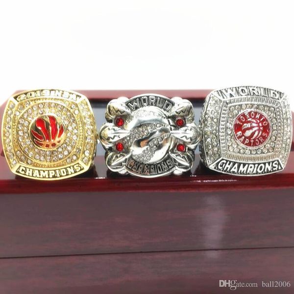 

2019 fans'collection of souvenirs toronto 2018 2019 raptors championship ring tideholiday gifts for friends, Golden;silver