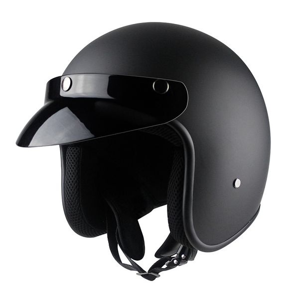 

motorcycle helmet retro vintage cruiser chopper scooter cafe racer 3/4 open face moto helmet c46
