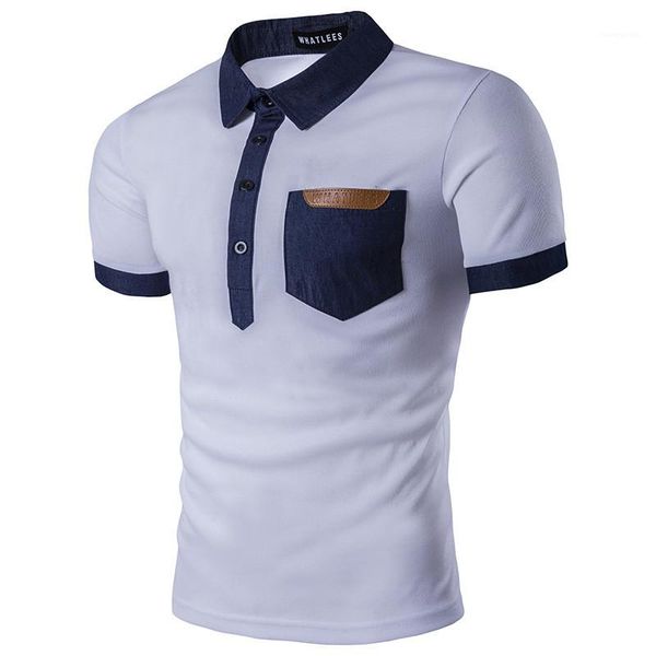 

patchwork polos fashion panelled pocket polos casual lapel neck short sleeve polos mens clothing designer mens summer, White;black