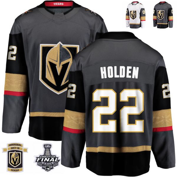 

2018 stanley cup final vegas golden knights nick holden hockey jerseys mens stitched 22 nick holden jersey customize home jerseys, Black;red