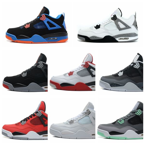 

2019 4s men basketball shoes thunder pure money bred 4 athletic cool grey flight nostalgia military blue designer trainers sport sneakers