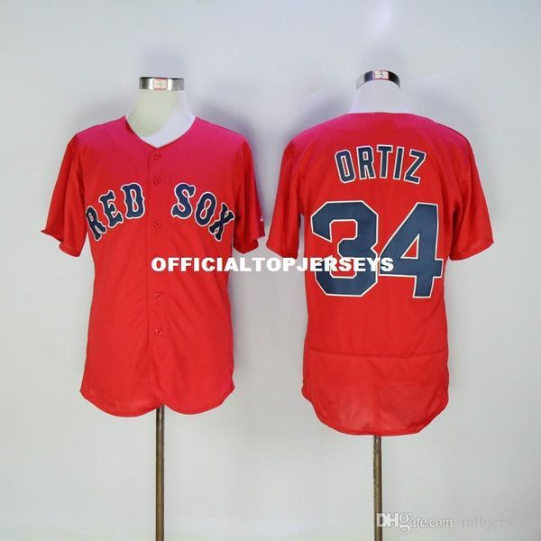 

34 david ortiz flexbase jersey red, Black;blue