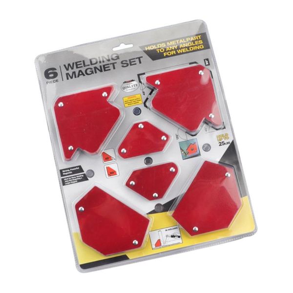 

6pcs welding triangle locator welding positioner without switch multi-specification magnetic fixed angle tool set