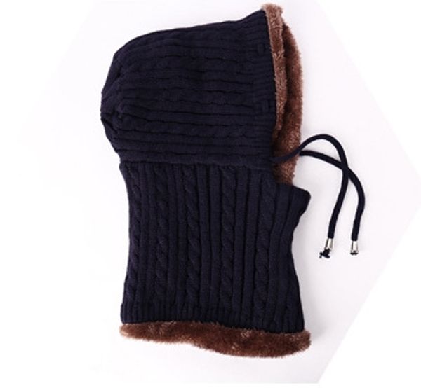 

2020 winter new fashion women's history headgear outdoor cycling adjustable plus velvet warm knitted wool one hats wholesale caps, Blue;gray