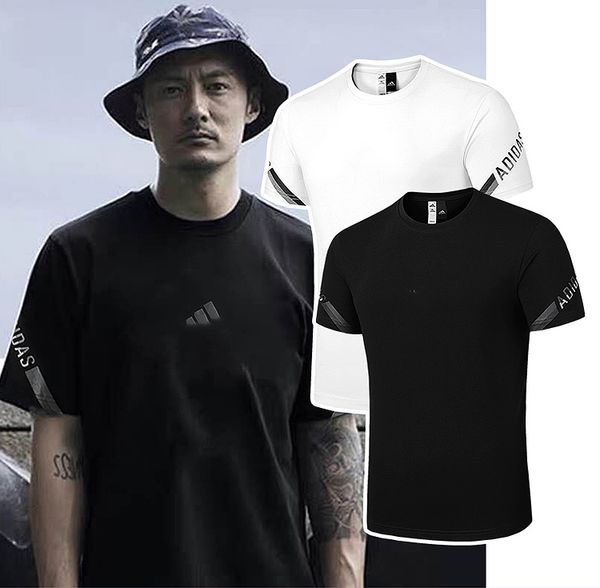 

mens designer fashion breathable short sleeve hipster tshirt round neck cotton basic t shirt black white mens print adt11, White;black