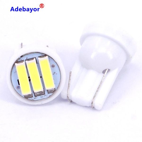 

500pcs xcar styling width led lamp 194 w5w 3smd t10 wedge 3 led smd 7014 7020 white 3led instrument light white adebayor