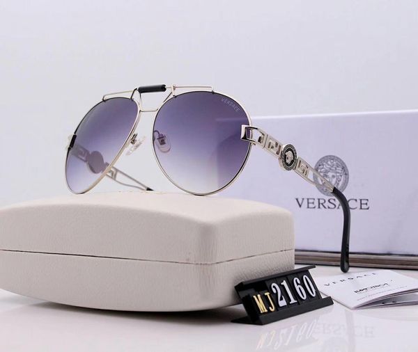 

mens womens metal frame designer sunglasses luxury sunglasses fashion glass adumbral glasses uv400 brand 2160 7 colors with box, White;black