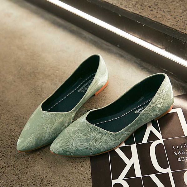 

2020 new elegant women pointed toe flats shoes ladies single low heels shoes ballerinas for women work u19-66, Black