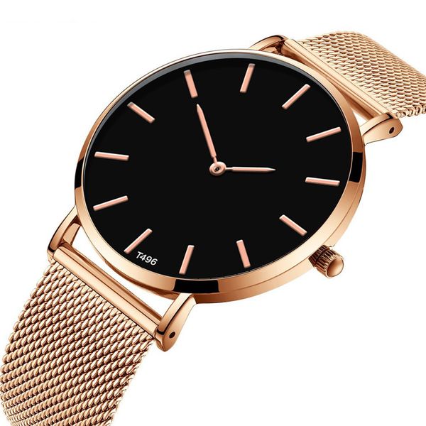 

womens watch men's mesh belt quartz clock simple roman scale watch ladies wristwatches for women reloj 19august06, Slivery;brown