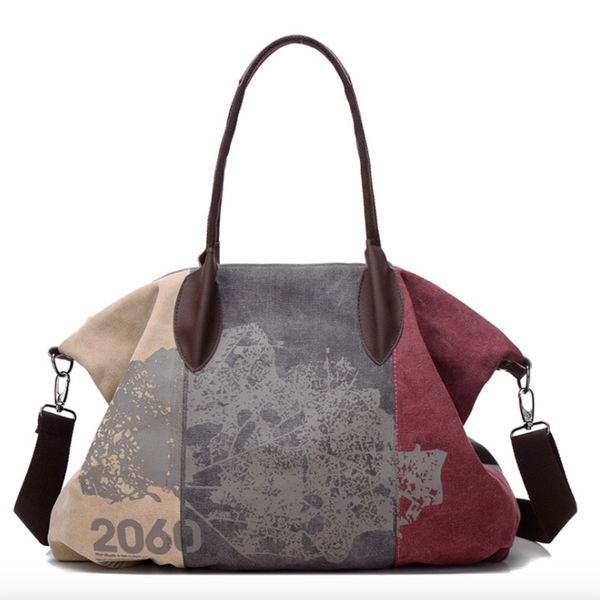

new arrival time-limited canvas women bag handbag brands hobo shoulder large capacity for graffiti big messenger bags t200206