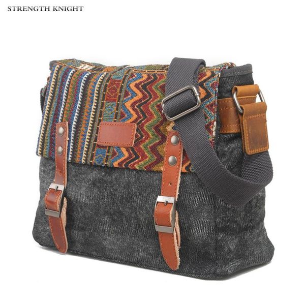 

vintage ethnic canvas messenger bag women chinese style shoulder bag female casual national mujer embroidery crossbody
