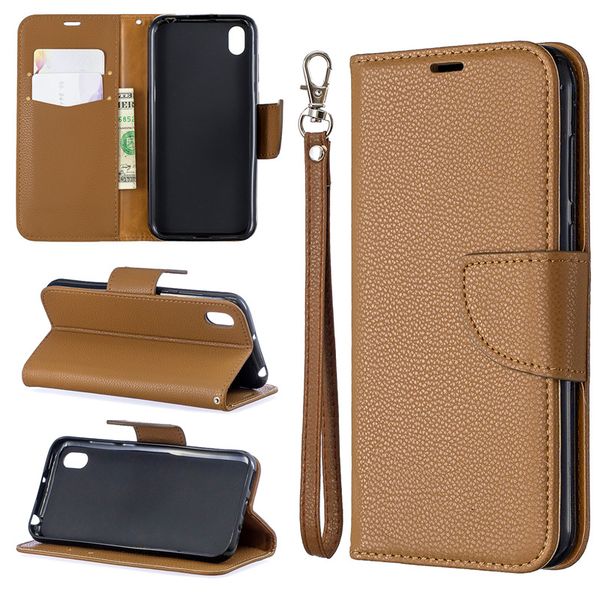 

flip cover stand wallet for huawei honor 9x case pure color lichee pattern pu leather mobile phone case for huawei honor 9x pro