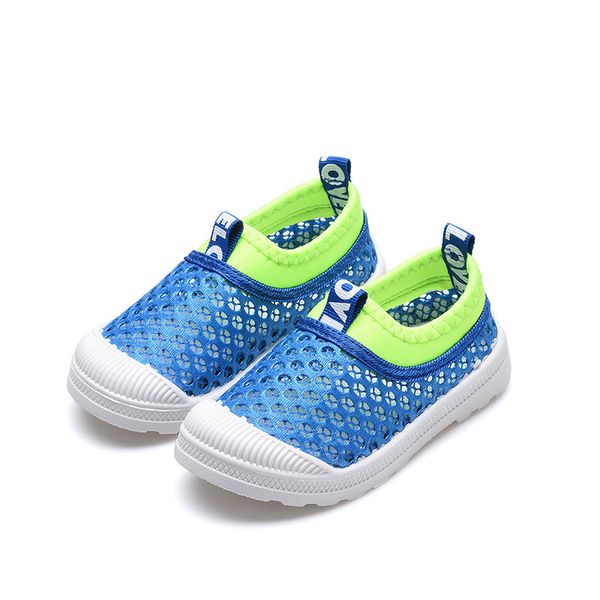 

sandals kids boys girls shoes air mesh breathable half sandals fashion cut-outs holes candy color children summer shoes 1-7 y, Black;red