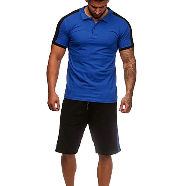 

2019 two pieces mens set summer short sleeve t shirt and shorts male tracksuits new causal sportswear fitness clothing homme new, Gray