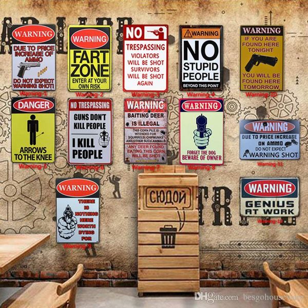 Warnung Zinn Malerei Toilette Küche Badezimmer Dekor Poster Bar Pub Cafe Warnung Retro Metall Zeichen Home Restaurant Vintage Zinn Zeichen BH2209 TQQ