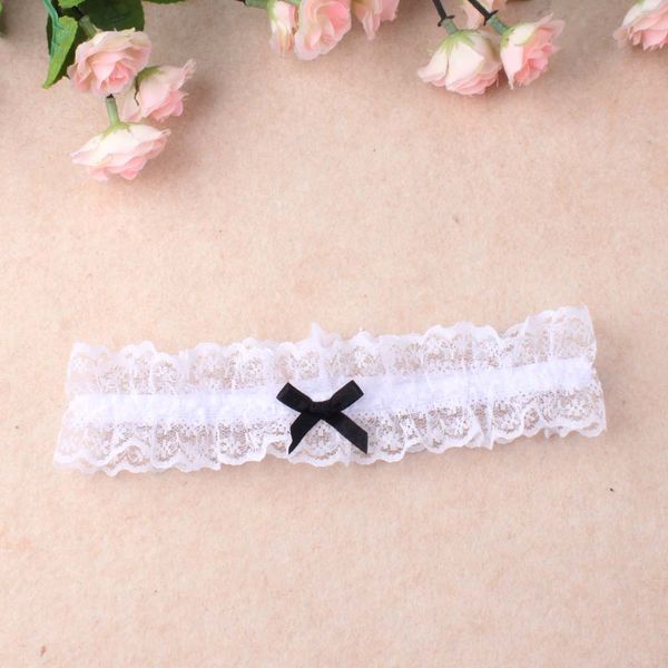 Mulheres anel da perna do arco Sexy lingerie renda de renda floral cinto de cinto Bowknot de casamento