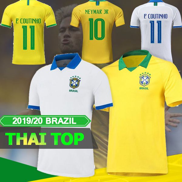 

19/20 Thailand Brazils soccer jersey men camisa de futebol copa america brasil camiseta de fútbol COUTINHO VINICIUS jersey football shirt