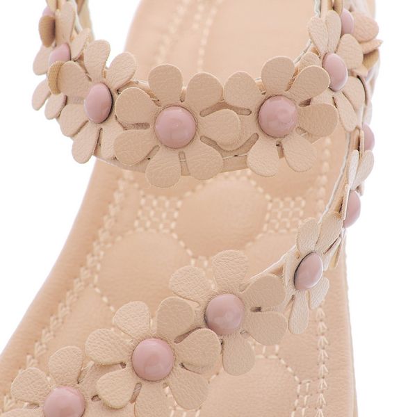 

2020 новый богемское женщины сандалии летний стиль peep toe цветок обувь плоские туфли женщина шлепанцы lll, Black