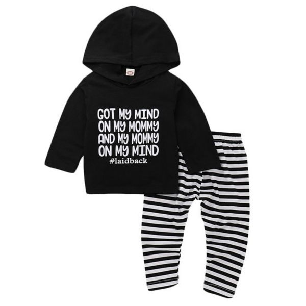 

набор из 2pcs новорожденного ребенка kid мальчик девочка нарядах одежда hoodie топы + брюки брюки одежда set, White