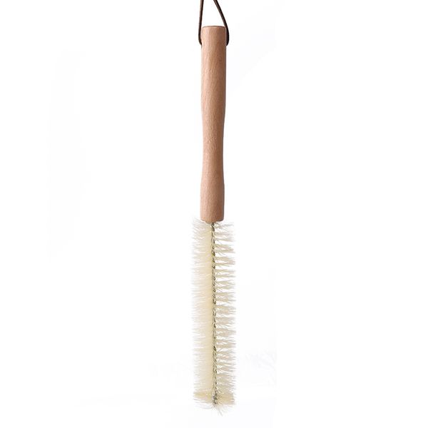 

new cup brush wood straight nylon bottle scrub clean brush wood handle hook baby bottle brush bottle cleaner