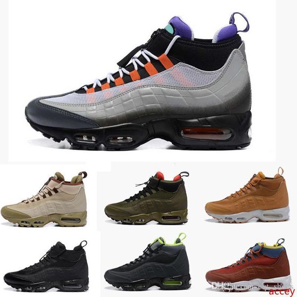 

new fashion cushion boots s black green brown ankle boots waterproof work boots men trainers outdoor running sneakers