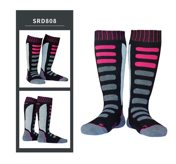 

ski socks women wool warmest - lightweight men skiing sock, snowboard, Black