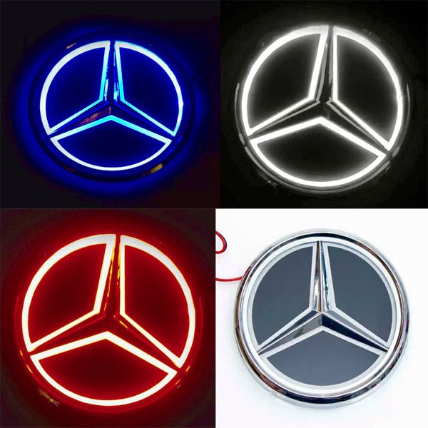 

8.7cm х 8.7cm 5D МЕРСЕДЕС светодиодные эмблемы Значки Передние Задние автомобилей свет