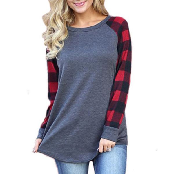 

plus size womens blouses women plaid and blouses 2019 fashion plaid female shirt long sleeve o neck autumn blouse blusas clothing, White