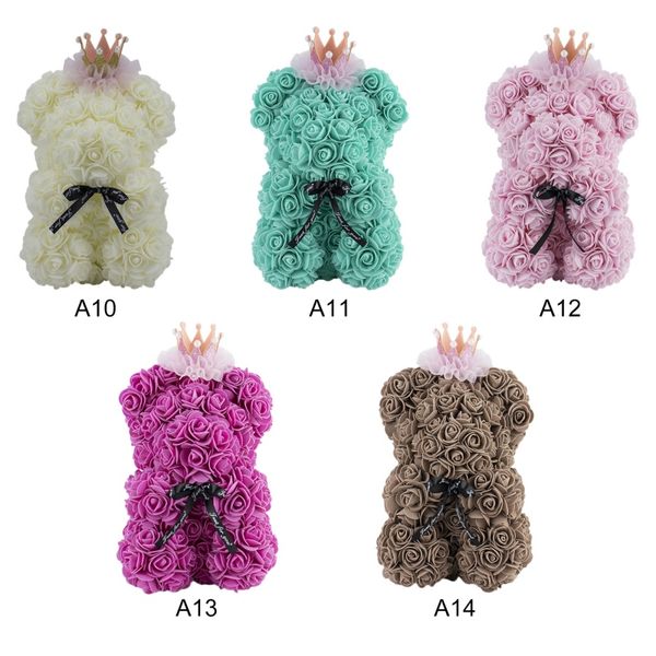 

valentines day gift red rose teddy bear rose flower artificial decoration christmas gifts women valentines gift