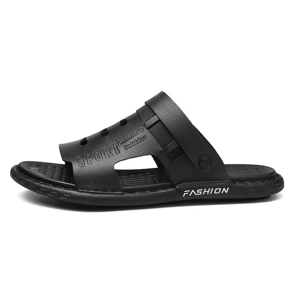 

deportivas leather herren mens for verano sandalias homme schoenen zapato sandals mens 2020 sommer de sandles shoes mannen, Black