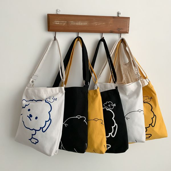 

2020 new canvas bag female literary messenger bag mori wild shoulder korean student handbag