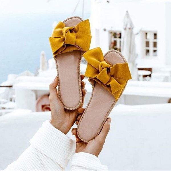 

puimentiua new slippers women torridity bow torridity sandals slipper indoor outdoor -flops beach shoes female fashion shoes, Black