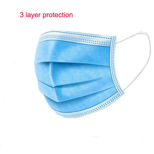 

быстрая доставка три слоя одноразовой хирургической маски для защиты вашего лица от капель пыли маска