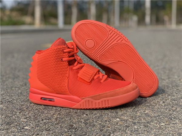 

2020 air authentic 2 red october dust bag kanye west mens basketball shoes sports sneakers with original box 508214-660