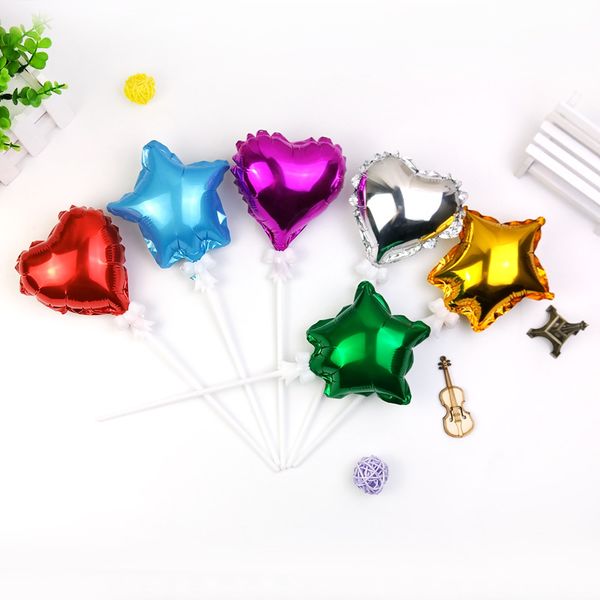 

10pcs packing 5inch cake er cake ballon colored aluminum foil ballon for wedding birthday party decoration accessior supply