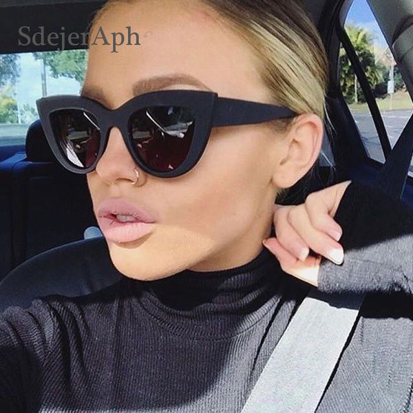 

summer women cat fashion eyewear eye brand color lens vintage trilateral women's sunglasses tinted sunglasses sun glasses ekisq