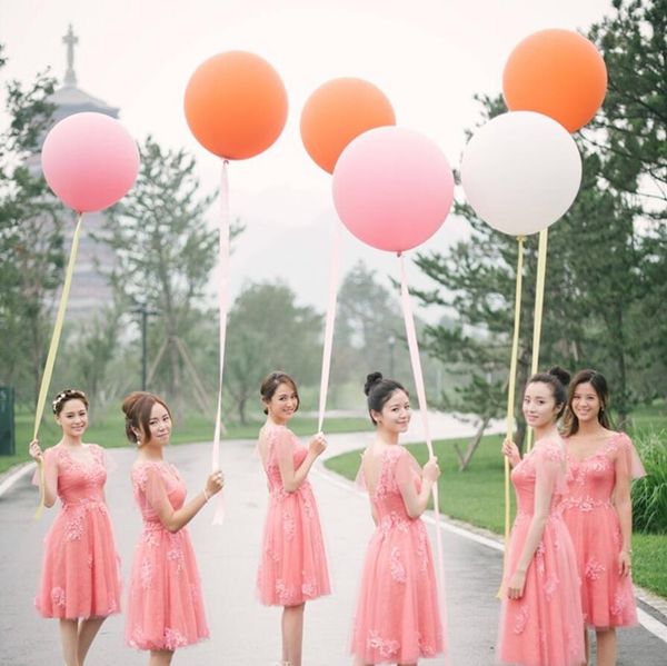 36 polegada Grandes Balões Rodada Ballon Decorações Da Festa de Aniversário de Casamento Gigante de Ouro Rosa Balão Decoração Grande Balões Brancos Infláveis ​​Big DHL