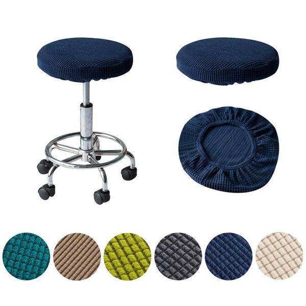 

chair covers bar stool thick warm covers rotate round removable chair seat cover cushions sleeve copri sedia