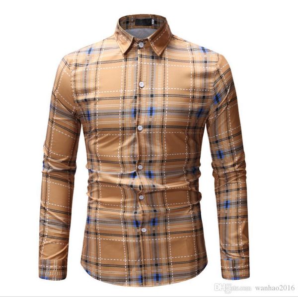 

новые поступления мужская повседневная клетчатая рубашка мода печатный дизайн с длинным рукавом обычный стиль хлопок удобный дышащий бесплат, White;black