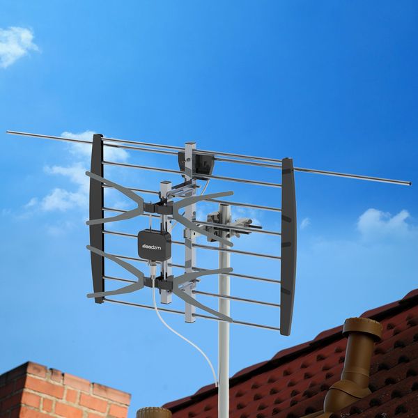 

140 miles outdoor antenna digital amplified 2 grids/wire with amplifier coaxial cable and black stand 10m 10 m wire ing
