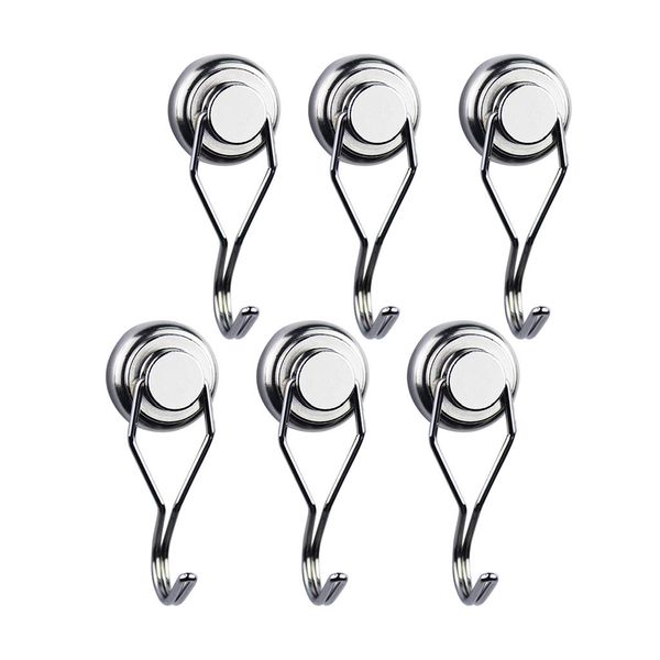 

swivel swing powerful magnetic hooks strong heavy duty neodymium magnet hooks great for your refrigerator and other magnetic
