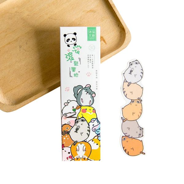 

30pcs/box lovely small cartoon animal park paper bookmark book holder message card party invitation school office supply