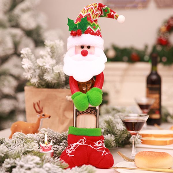 

great christmas gift santa claus snowman wine bottle cover clothes decoration