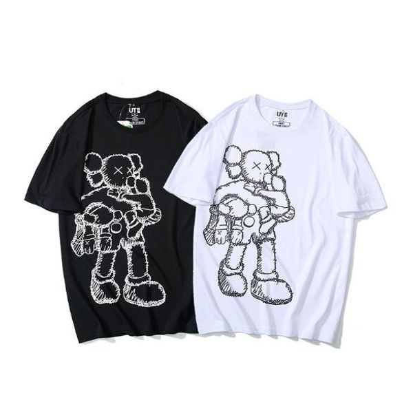 

Mens Designer Tshirt 19ss Fashion Style Spoof Stereo Cartoon Short Sleeve Round Neck T-Shirt Menswear Black and White Asian Size M-2XL