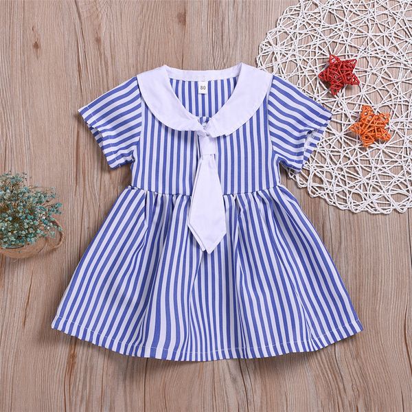 

newborn kids baby girl dress tie striped dress sleeve party summer striped baby girl clothes female vestido infantil, Red;yellow