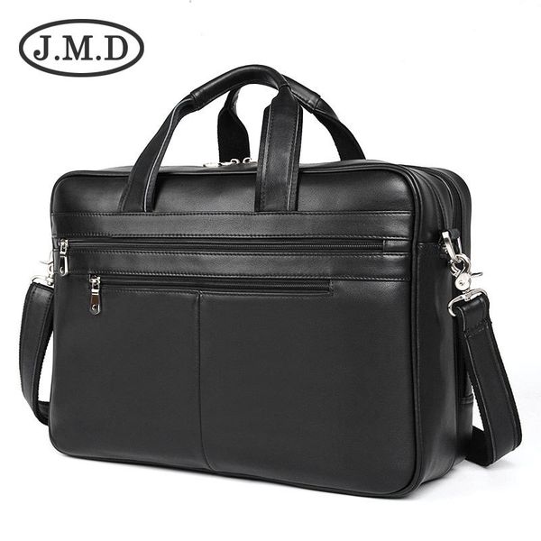 

j.m.d 2019 new arrival 100% leather briefcases men's cow leather messenger shoulder bag handbags travel bags 7319