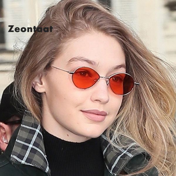 

zeontaat vintage oval sunglasses women brand designer retro sunglass red sun glasses female candy color eyewears, White;black