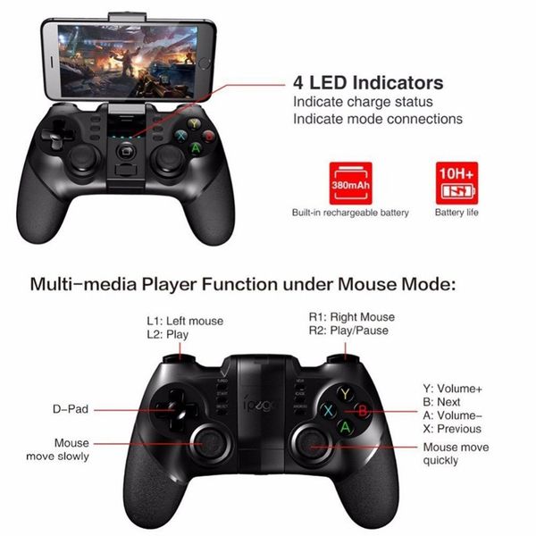 

ipega wireless bluetooth handle wireless games joystick game accessories for smart phones tablets smart tv