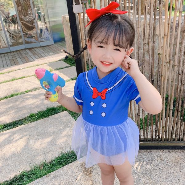 

children's girl's baby's dress triangle swimsuit butterfly knot one-piece skirt baby's swimsuit, White;black